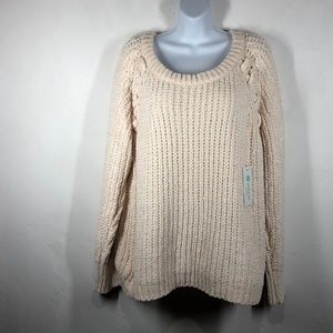 Fate Stitch Fix off white chenille sweater sz LG